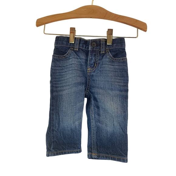OSHKOSH B'GOSH Boy's Classic Adjustable Waist Medium Wash Jeans / Size: 6 Months - Picture 1 of 7